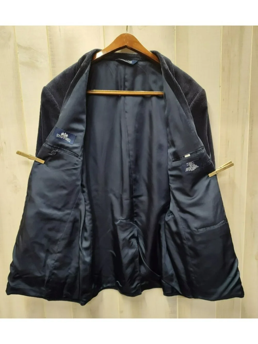Stafford black corduroy
